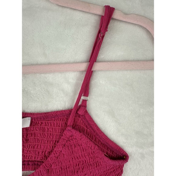 Edit By Nine Hot Pink Small Cut Out Maxi Dress Spaghetti Strap Womens - Picture 6 of 16